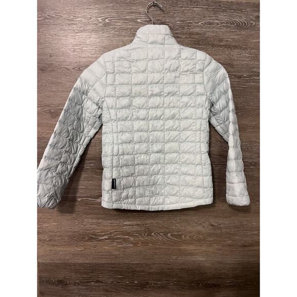 The North Face Jacket Girls Thermoball Quilted Outdoor Light Green S 7/8 - Picture 7 of 11